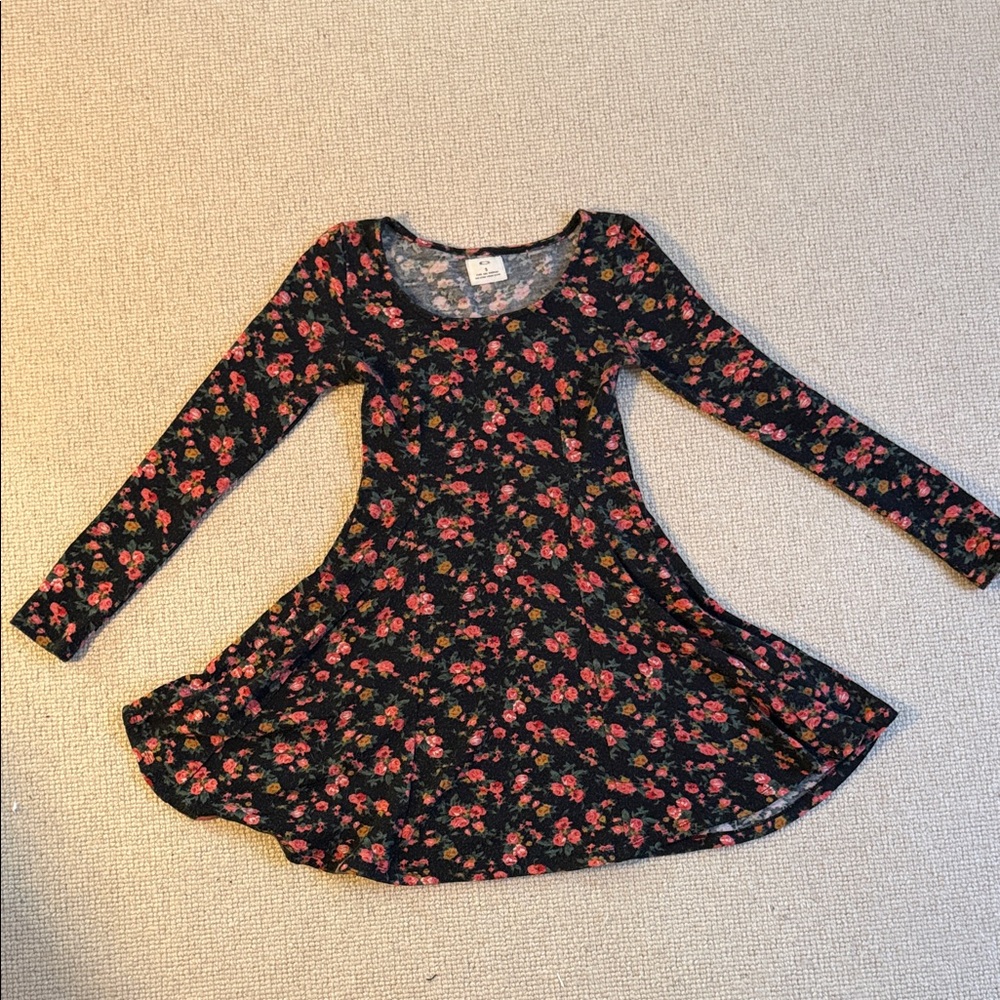 Pins & Needles Floral Mini Dress in Black and Pink